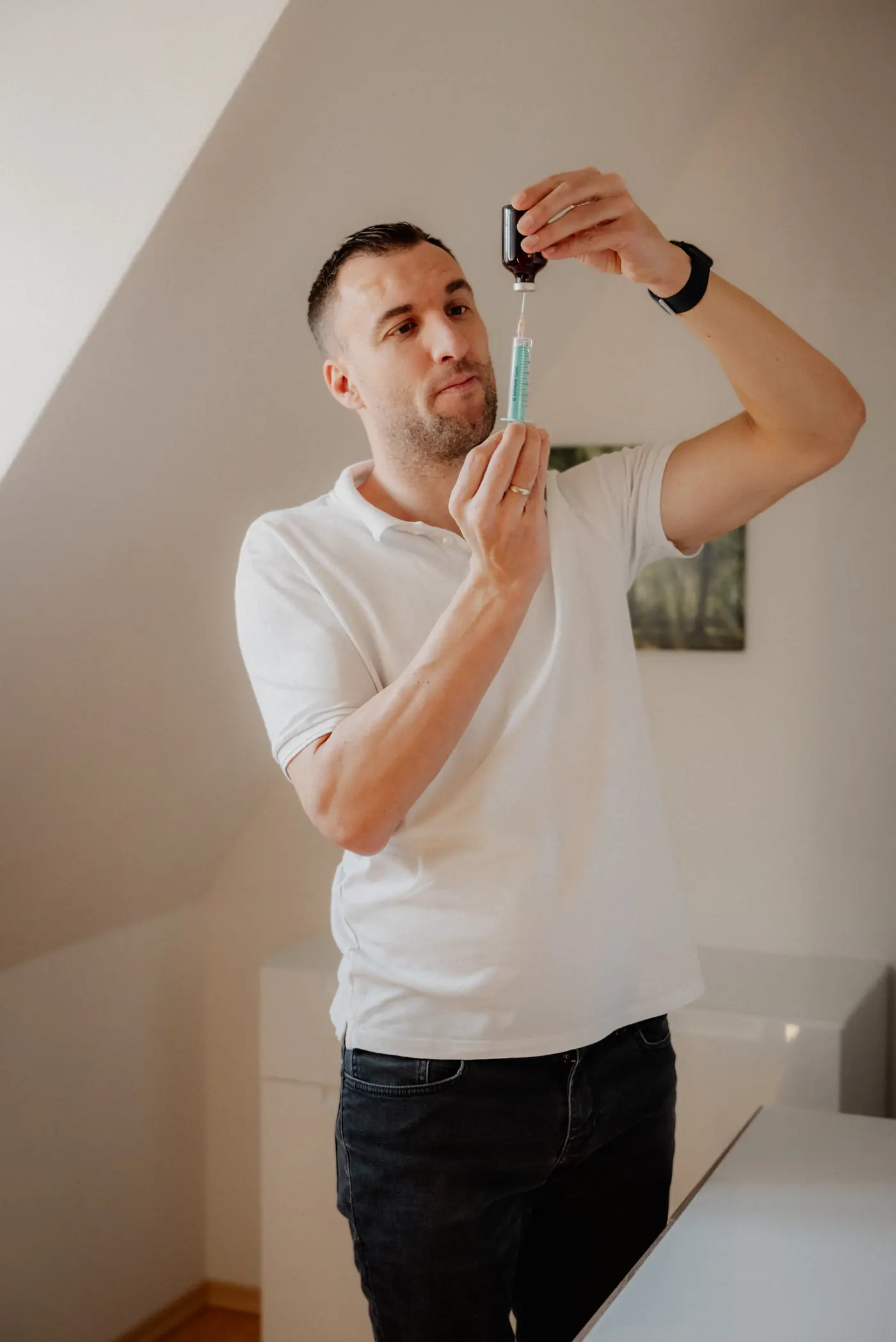 Aufziehen einer Ampulle für die Mikronährstofftherapie